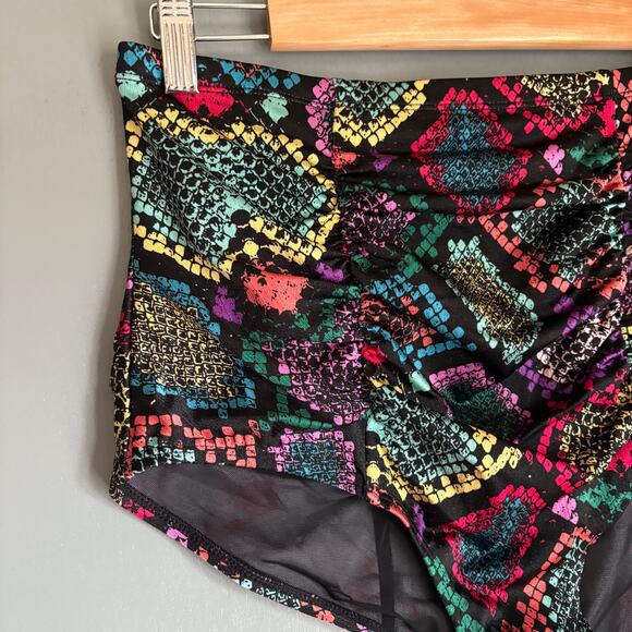TORRID Women's 1X Snake Skin Colorful Pattern Swim Bathing Suit Bottoms NWT Plus - Picture 2 of 7